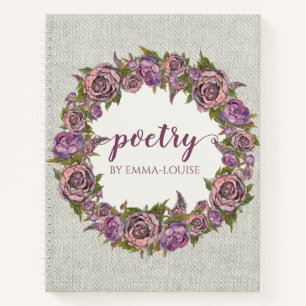 Blumenkreide Personalisierte Poesie Notizbuch
