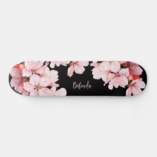 Blumenkreuz Blossom Monogram Black Pink Girl Skateboard
