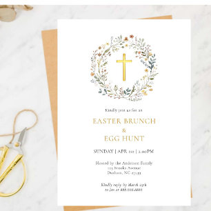 Blumenkreuz-Brunch & Eierjagd Einladung
