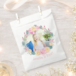 Blumenkreuz Einhorn Geburtstagspartei Custom Foto Geschenktütchen