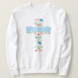 Blumenkreuz John 3:16 Unisex Sweatshirt
