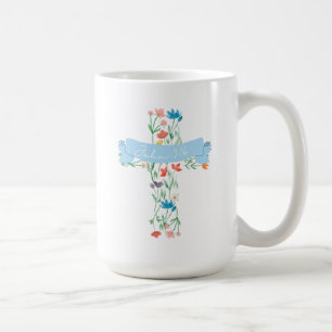 Blumenkreuz John 3:16 Zwei Seiten Kaffeetasse