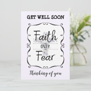 Blumenkreuz mit Christlichem Zitat Get Well Card Karte