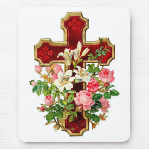 Blumenkreuz Mousepad
