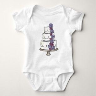 Blumenkuchenblume Personalisiert Baby Strampler