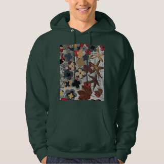 Blumenkunst-Druck Teal Kapuzenpullover Hoodie