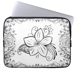 Blumenkunst, einfarbige Schönheit Laptopschutzhülle