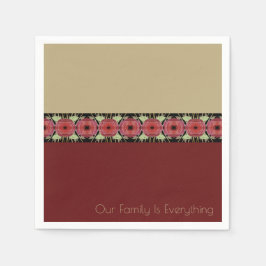 Blumenkunst mit Burgund und Pinks Serviette