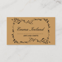 Blumenkunst nouveau Vintage Art-Geschäftskarte