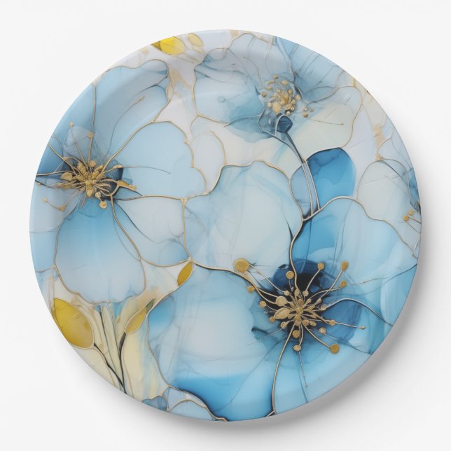 Blumenkunst  pappteller (Vorderseite)