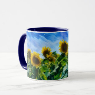 Blumenkunst Sonnenblume Floraltasse Tasse