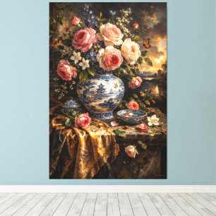 Blumenkunstwerk 002 niederländisch vintage leinwanddruck