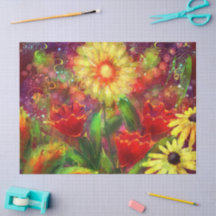 Blumenladen Blume Abstrakt Art Decoupage