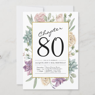 Blumenladen zum 80. Geburtstag Einladung