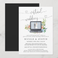 BlumenLaptop | Einladung zur virtuellen Hochzeit