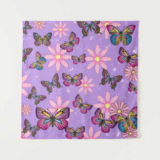 Blumenlatten Tapisserie - Natursauerwerk Wandteppich