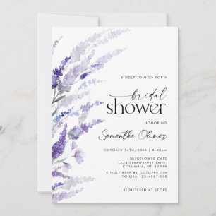 Blumenlavender Lila Modern Garden Wedding Einladung