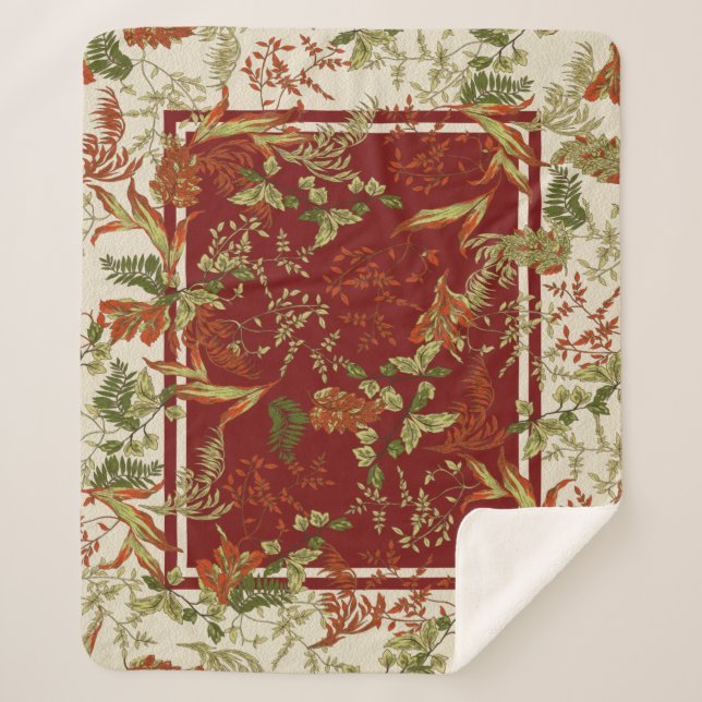 Blumenleaf Rotes Orangencreme-Blätterteig Sherpadecke (Vorderseite)