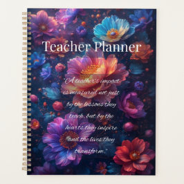 Blumenlehrer-Planer mit inspirierendem Zitat Planer