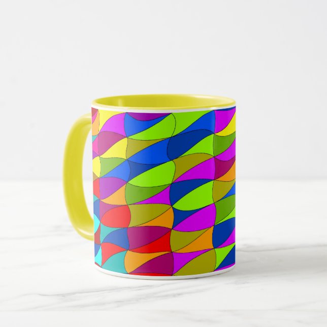 Blumenleistungs-Konfektionsmuster Kaffeemaschine T Tasse (Vorderseite Links)