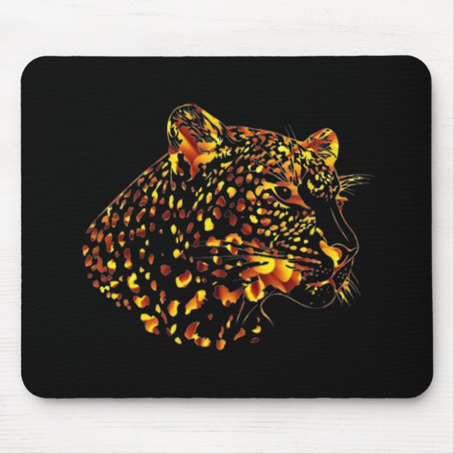 Blumenleopard Mousepad (Vorne)