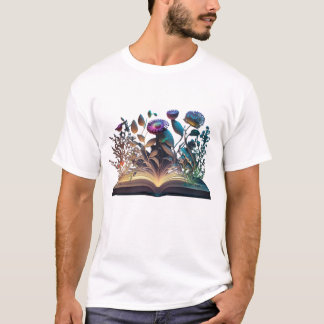 Blumenleuchten: Blühendes Wissen in Neon T-Shirt