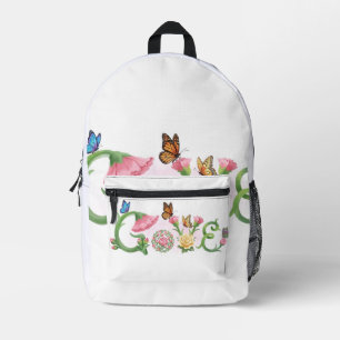 Blumenliebe bedruckter rucksack