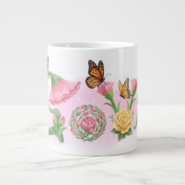 Blumenliebe  Jumbo-Tasse (Vorderseite)