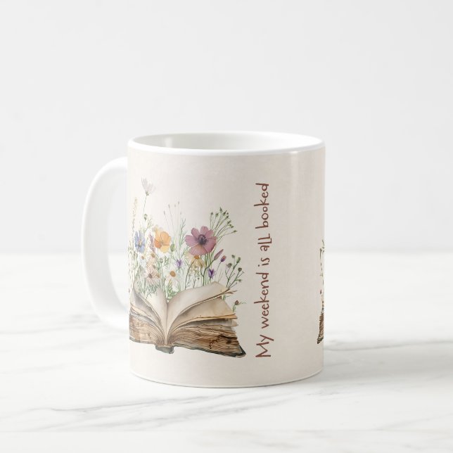 Blumenliebhaber Buch Kaffeetasse (Vorderseite Links)