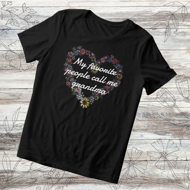 Blumenliebhaber nennen mich Oma Tri-Blend Shirt (Von Creator hochgeladen)