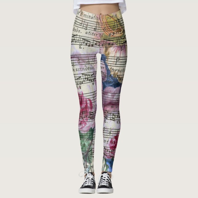 Blumenlieder Leggings (Vorderseite)