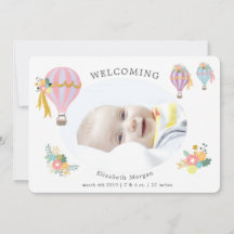 Blumenluftballon-Geburtskarte