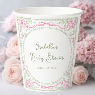Blumenmädchen-Baby-Party mit Wildblumen Pappbecher