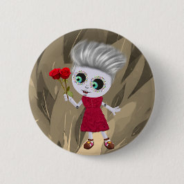 Blumenmädchen Button