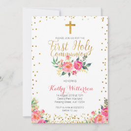 Blumenmädchen Erste Heilige Kommune Einladung