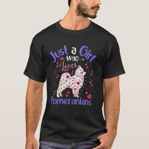 Blumenmädchen Frauen Ein Mädchen Das Pomer Liebt T-Shirt