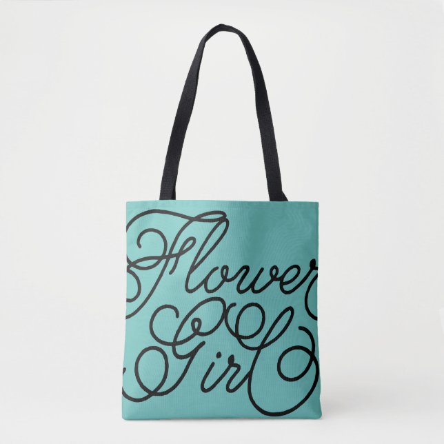 Blumenmädchen in Sonderfarbe Tasche (Vorderseite)