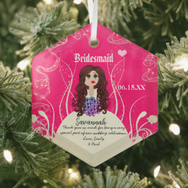 Blumenmädchen oder Hochzeitsmädchen Ornament Aus Glas