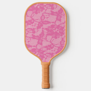 Blumenmädchen-Rosa-Spitzen-Druck-Pickleball-Schläg Pickleball Schläger