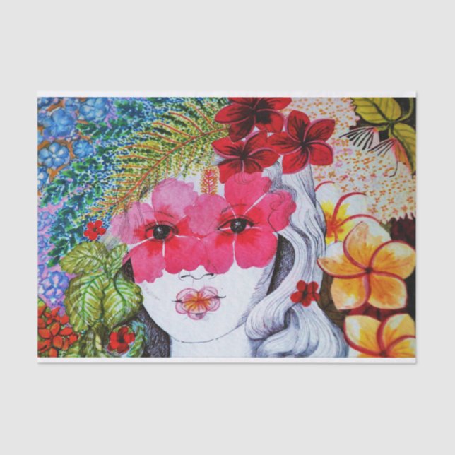 Blumenmädchen Seidenpapier (Vorderseite)