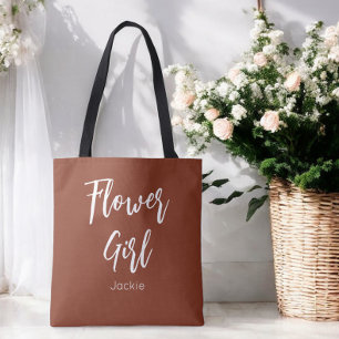 Blumenmädchen Terrakotta Braune Hochzeit Tasche