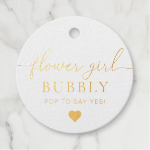 Blumenmädchen-Vorschlags-Folie-Etikett Geschenkanhänger