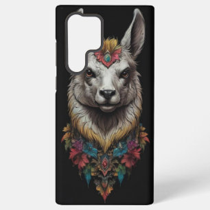 "BlumenMajestät: Ein Lama mit Blüten verziert" Samsung Galaxy Hülle