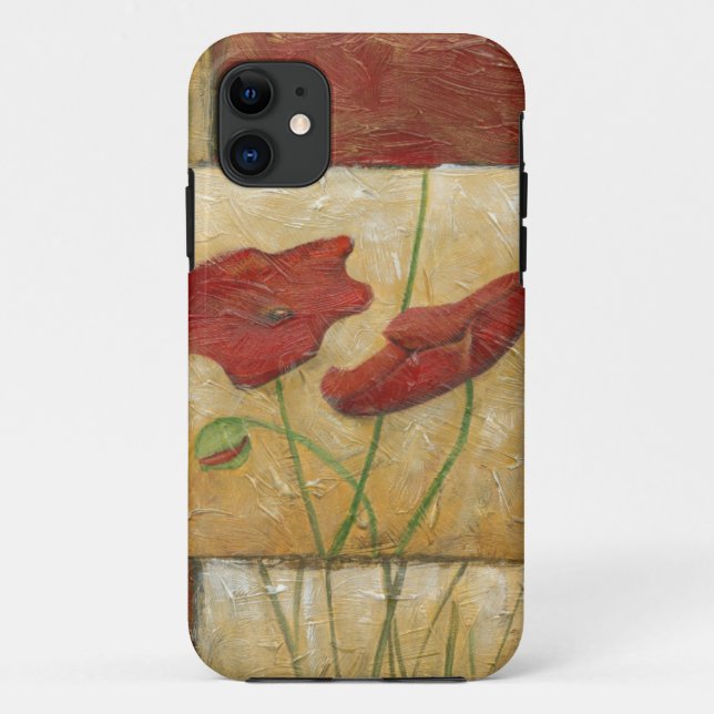 Blumenmalerei mit sichtbaren Bürsten-Anschlägen Case-Mate iPhone Hülle (Rückseite)