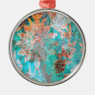 Blumenmalerei Silbernes Ornament