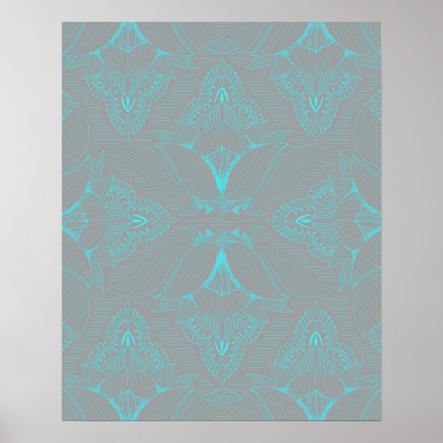 Blumenmandala 6 poster (Vorne)