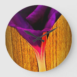 Blumenmanschette Große Wanduhr