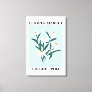 Blumenmarkt Philadelphia Weiße Daisy Floral Leinwanddruck