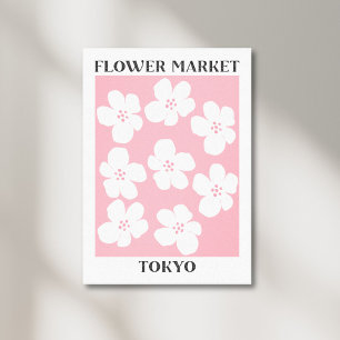 Blumenmarkt Tokio Rosa Kirschblüten Floral Leinwanddruck