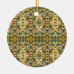 Blumenmarkt Vintage Gelbe Wildblume Botanisch Keramik Ornament